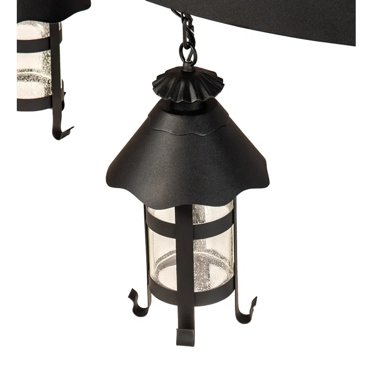 Storybook Cottage Black Crystal 6-Light Chandelier