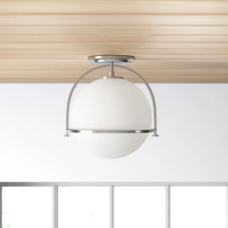 McCormick Hand Blown Glass Semi Flush Mount