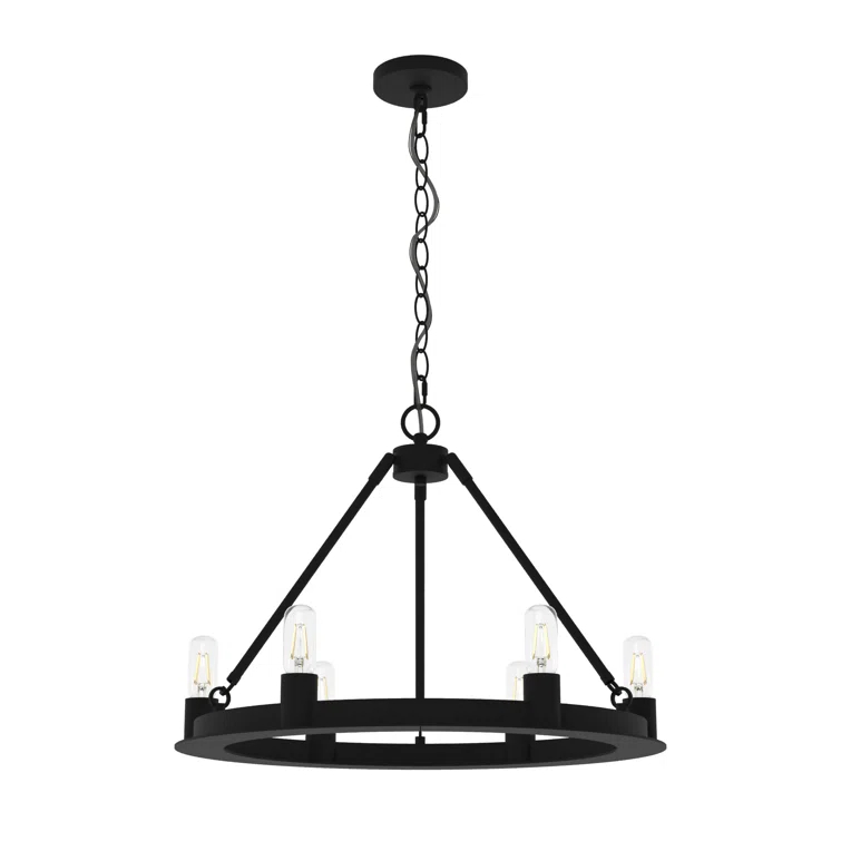 Hunter Saddlewood 6 Light Chandelier Ceiling Light Fixture