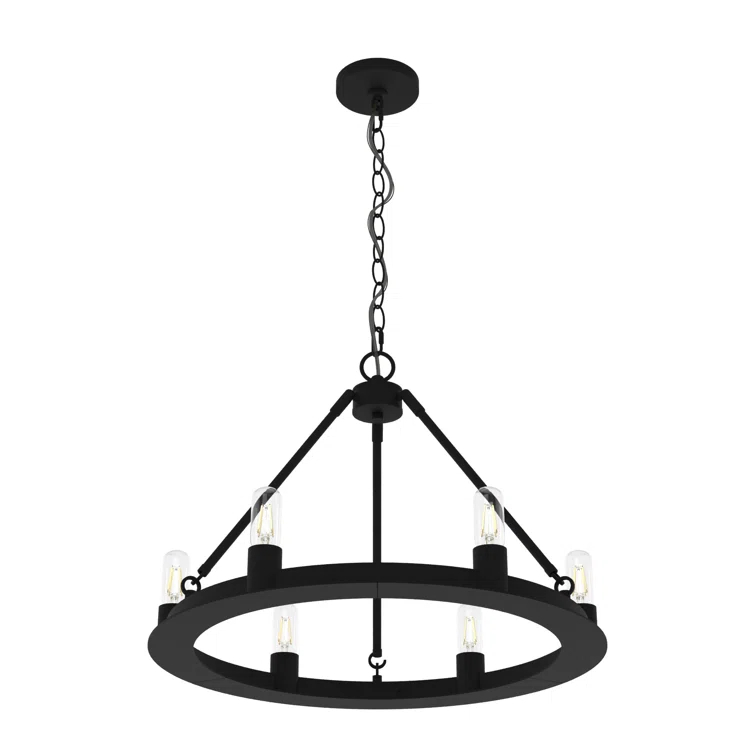 Hunter Saddlewood 6 Light Chandelier Ceiling Light Fixture