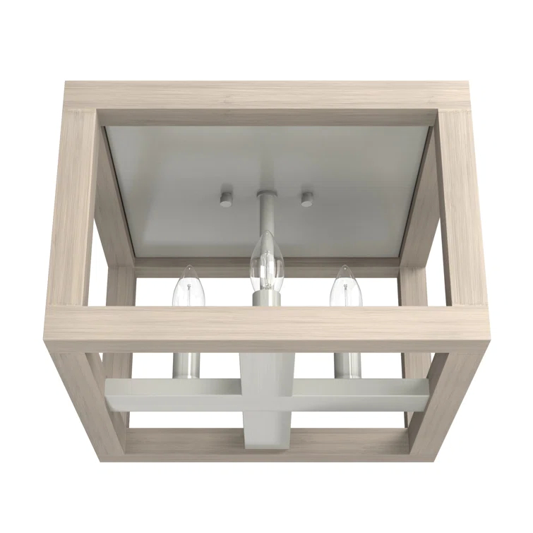 Squire Manor 4 - Light 12'' Lantern Square / Rectangle Flush Mount