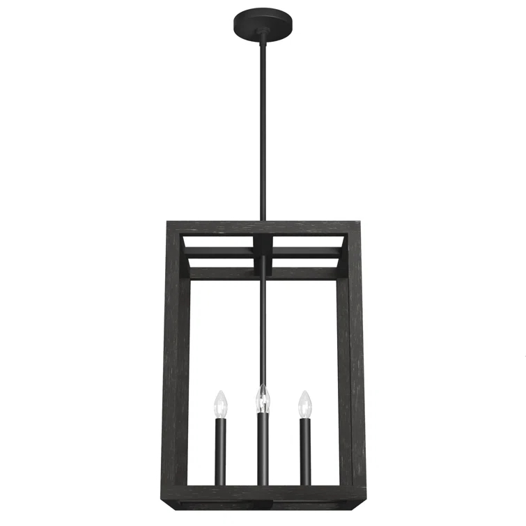 Hunter Fan Squire Manor 4 - Light Lantern Rectangle Chandelier