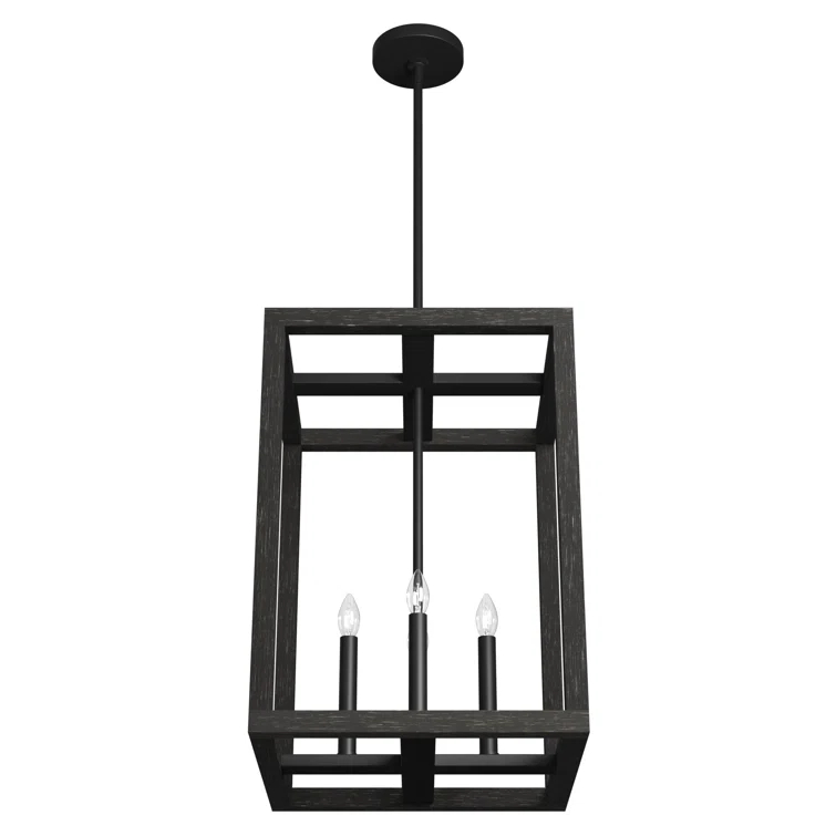 Hunter Fan Squire Manor 4 - Light Lantern Rectangle Chandelier