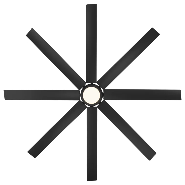 66" 8 - Blade Outdoor / Indoor Smart Ceiling Fan with Remote Control Included, Works With Google Assistant, Amazon Alexa and IOS/Android Mobile APP