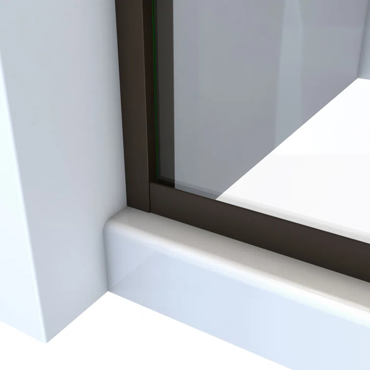 Ese 66" W x 70.38" H Bypass Semi-Frameless Shower Door