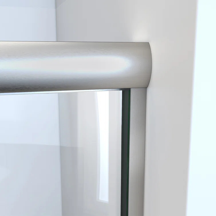Ese 66" W x 70.38" H Bypass Semi-Frameless Shower Door
