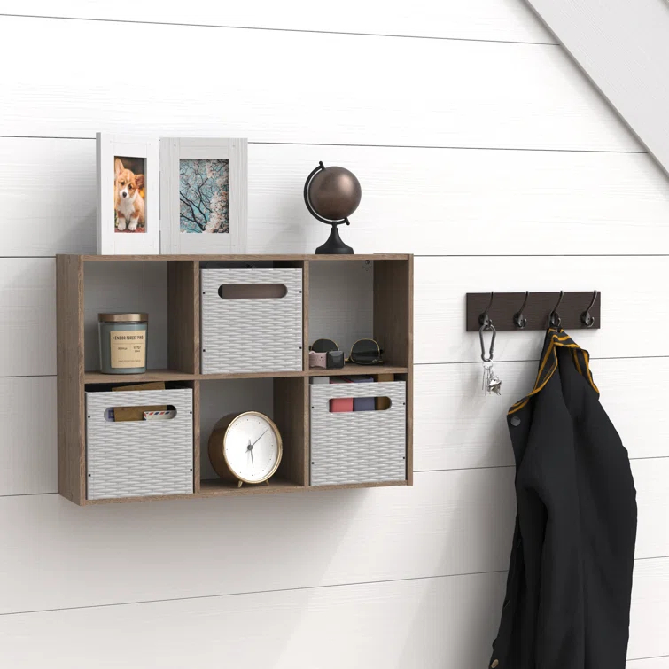 Mini 6-Cube Desktop or Wall Mounted Bookcase