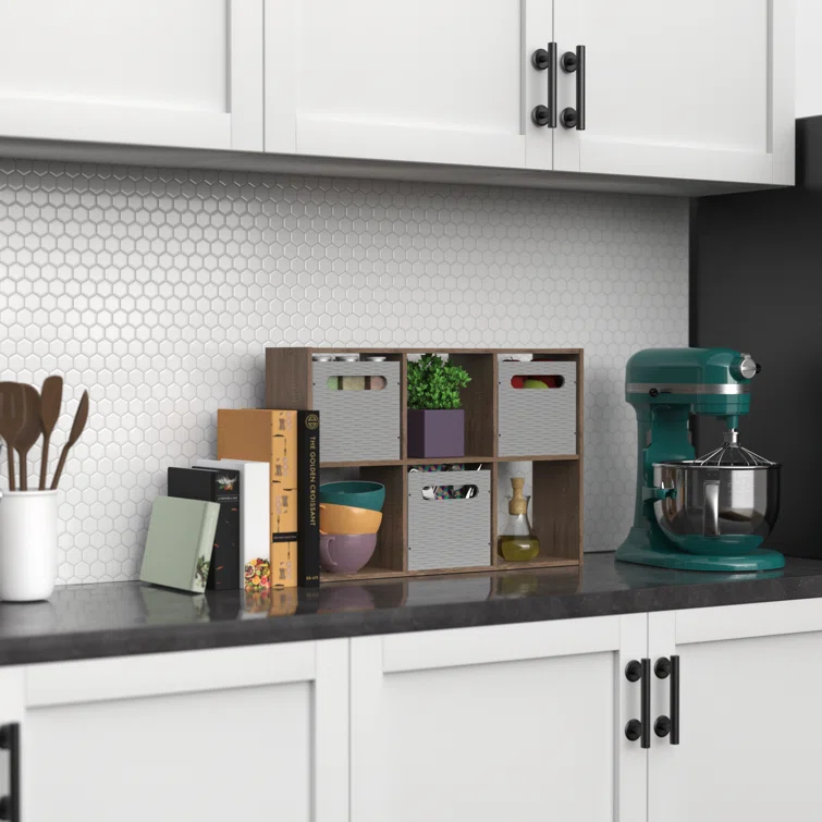 Mini 6-Cube Desktop or Wall Mounted Bookcase