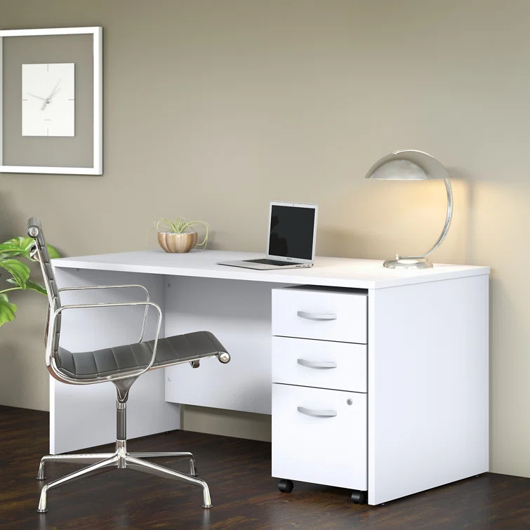 Studio C Executive Office Desk with Mobile File Cabinet