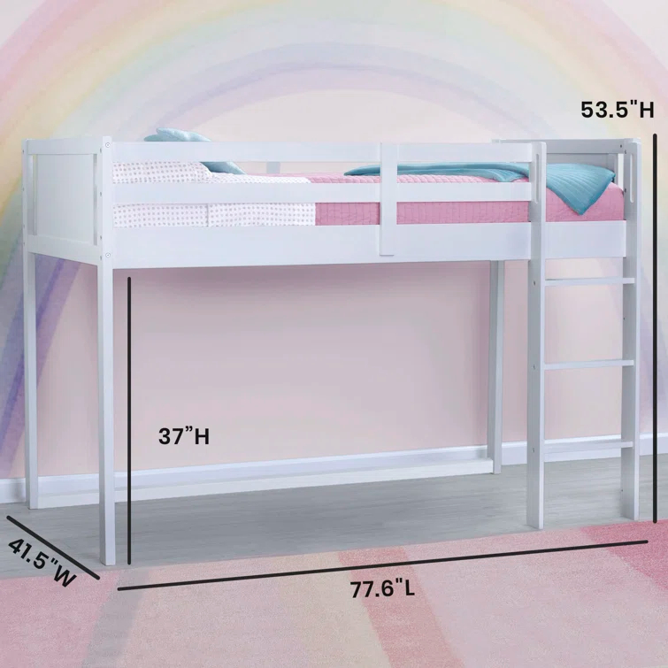 Twin Solid Wood Loft Bed by Delta Children