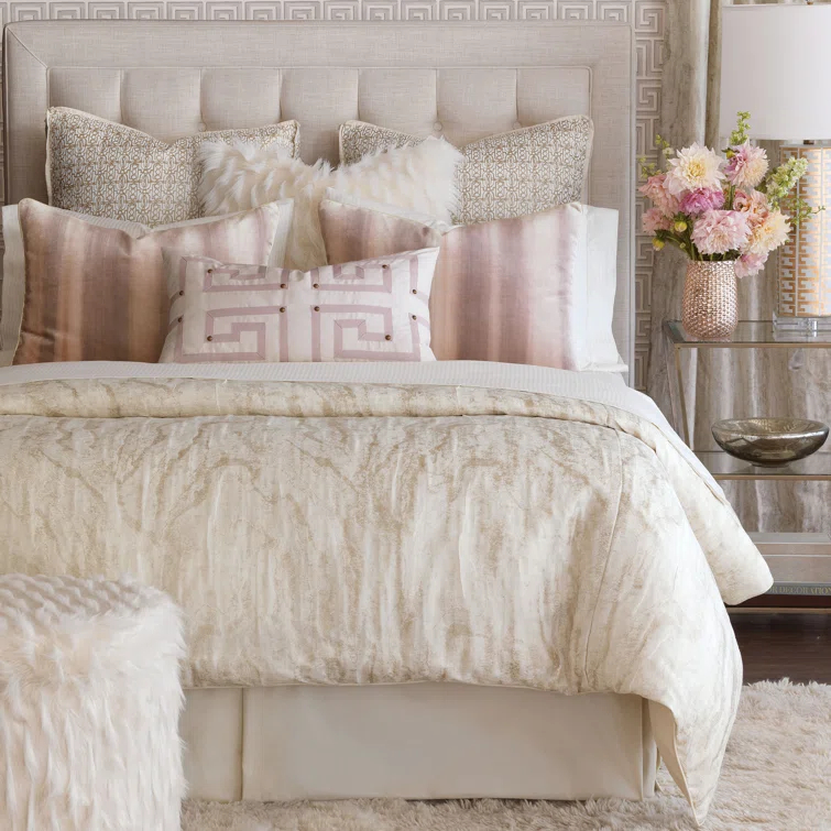 Halo Glam Striped Duvet Cover Set