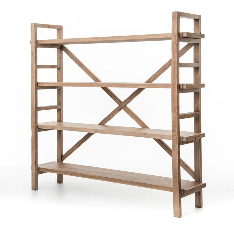 Toscana Sundried Wheat Adjustable Reclaimed Pine Large Bookshelf