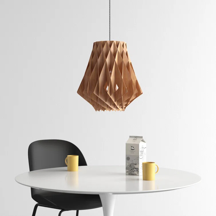 Gwyn Single Light Wood Dimmable Pendant