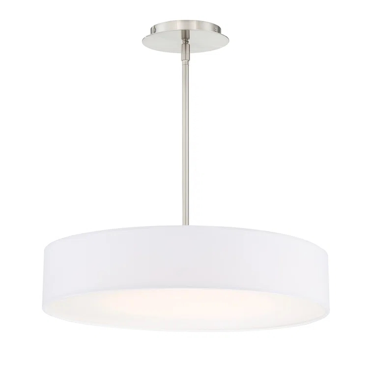 WAC Lighting Manhattan 20" LED 2700K Contemporary Aluminum Pendant in Nickel
