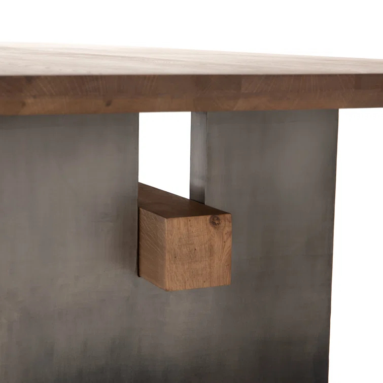 Brennan 94" Dove Oak and Pewter Rectangular Dining Table
