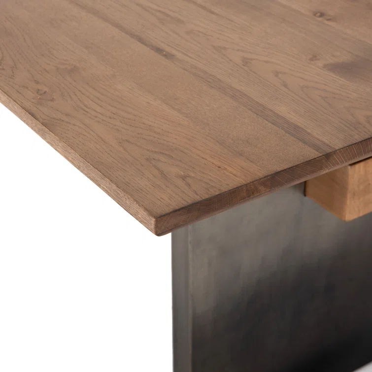 Brennan 94" Dove Oak and Pewter Rectangular Dining Table