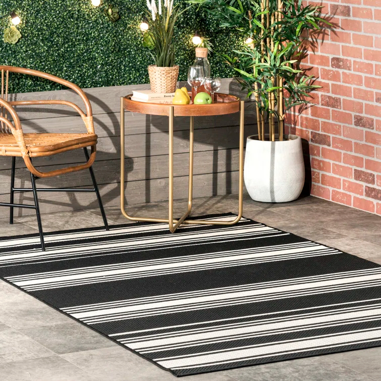 Romy Striped Indoor/Outdoor Area Rug