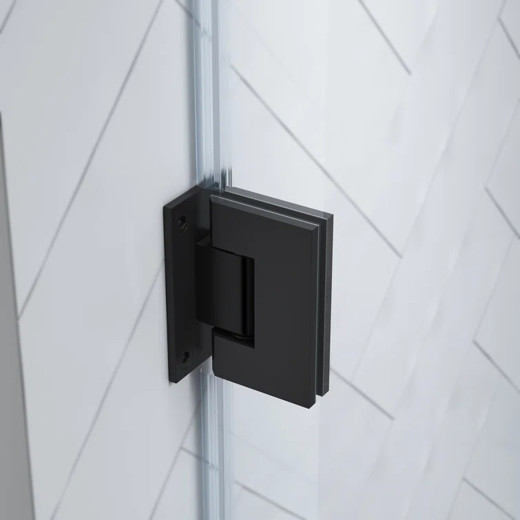 Endless Tampa-Pro 35" W x 72" H Corner Frameless Shower Kit, Door, Panel, Shelves