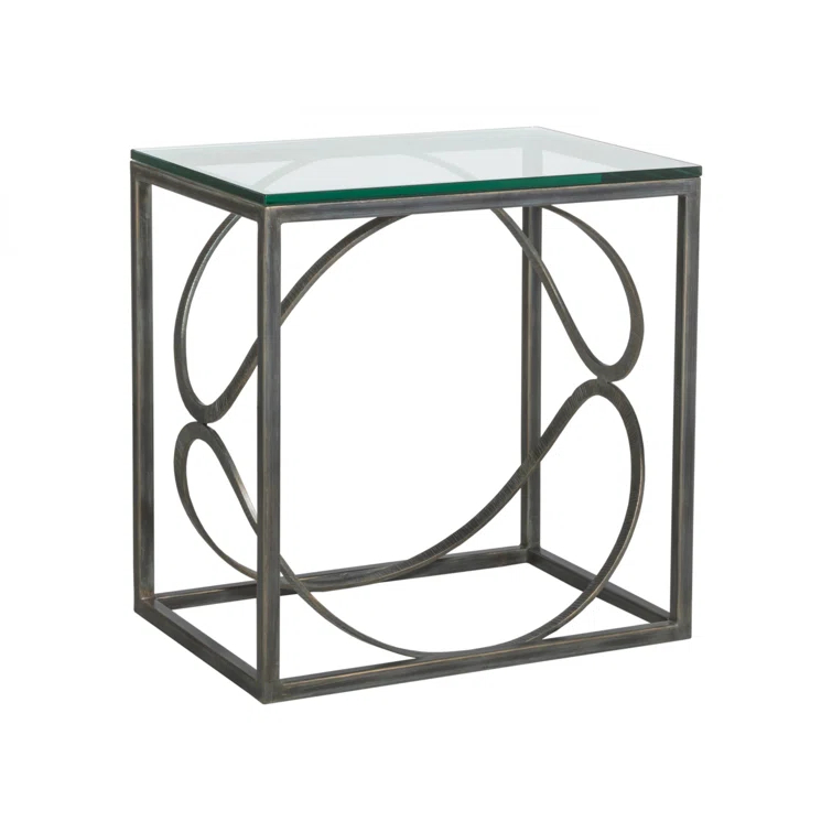 Metal Designs Ellipse Rectangular End Table