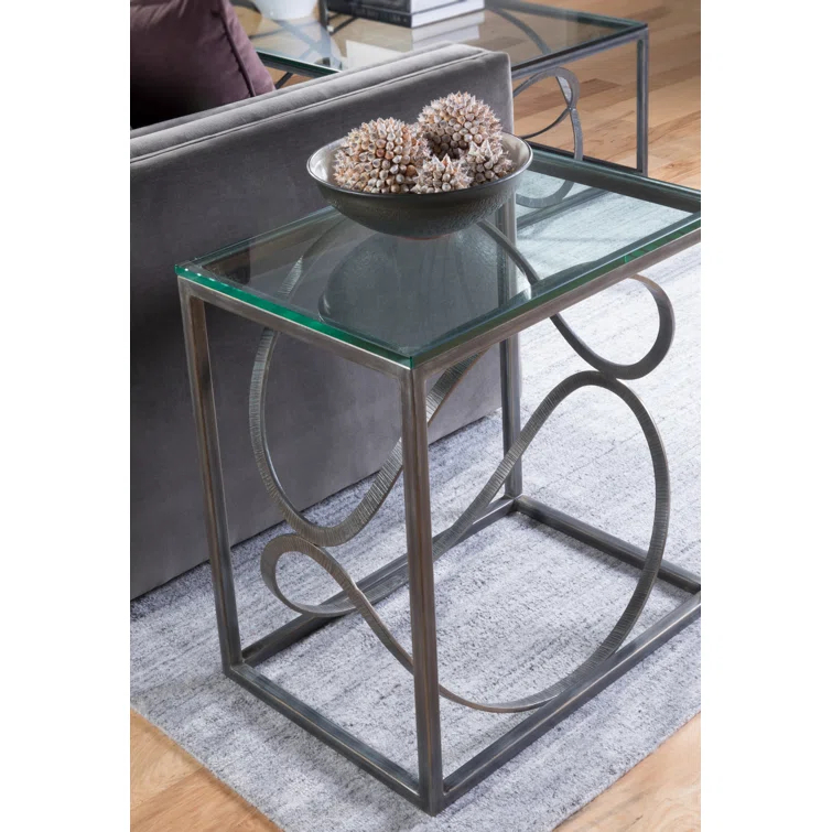 Metal Designs Ellipse Rectangular End Table