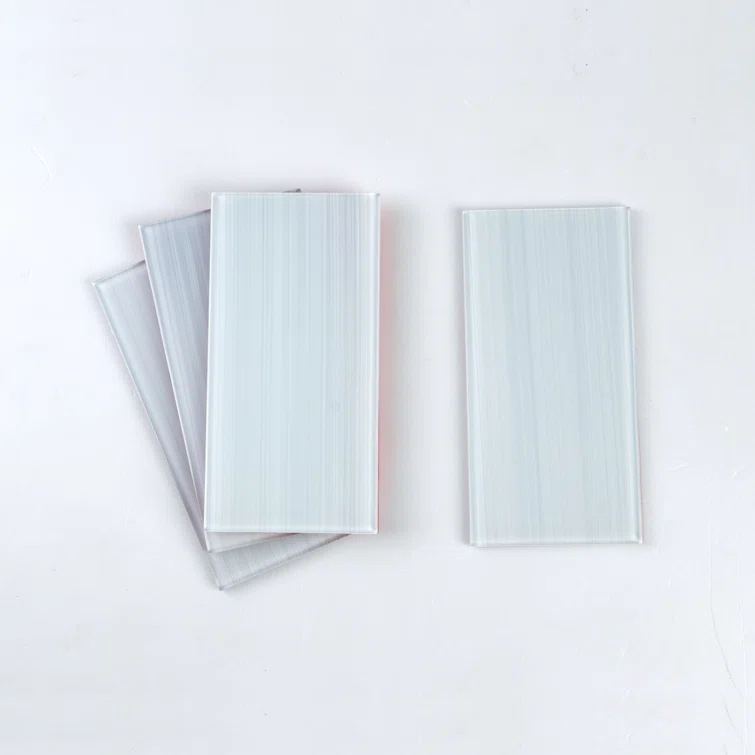 Hand Painted Series 3'' W x 6'' L Glass Peel and Stick Subway Tile