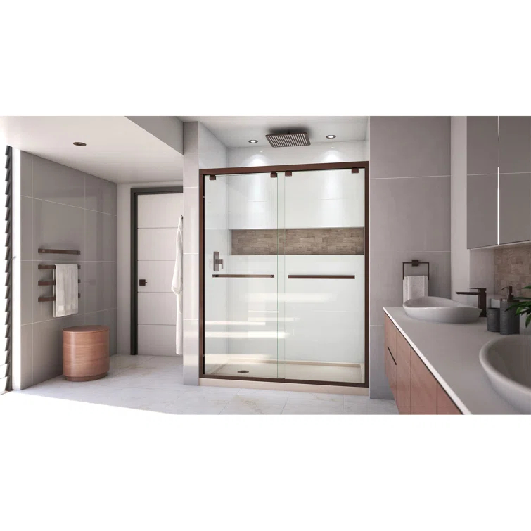 DreamLine Encore 78.75" H Semi-frameless Sliding Shower Enclosure DL-7006L-22-06
