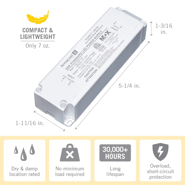 Standard LED Driver 24V DC, Electronic Transformer