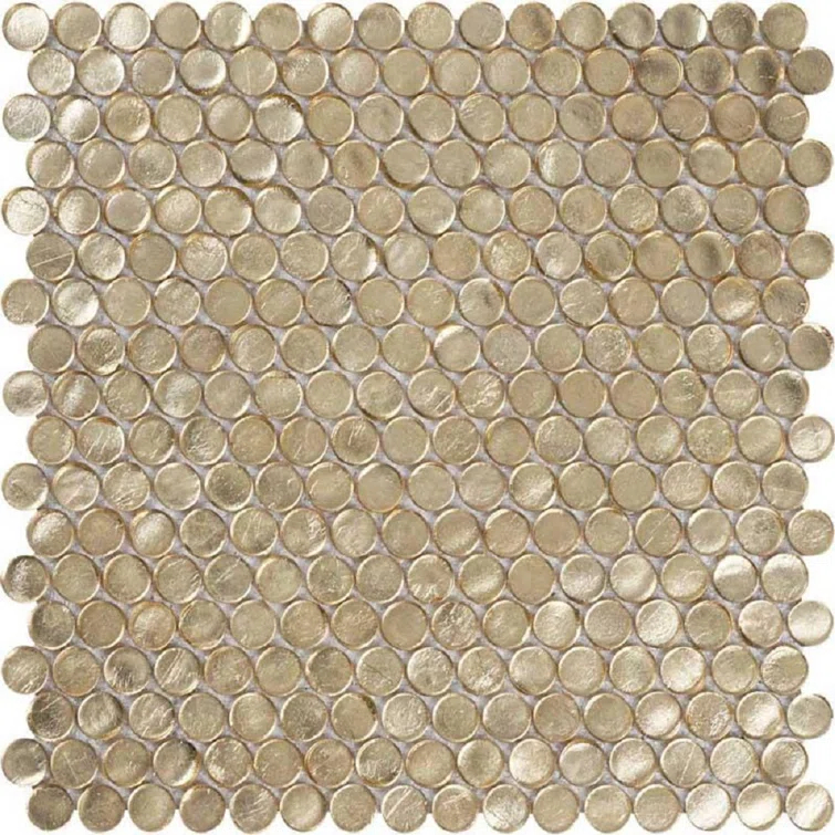 12.2" x 12.2" Glass Penny Round Mosaic Wall & Floor Tile