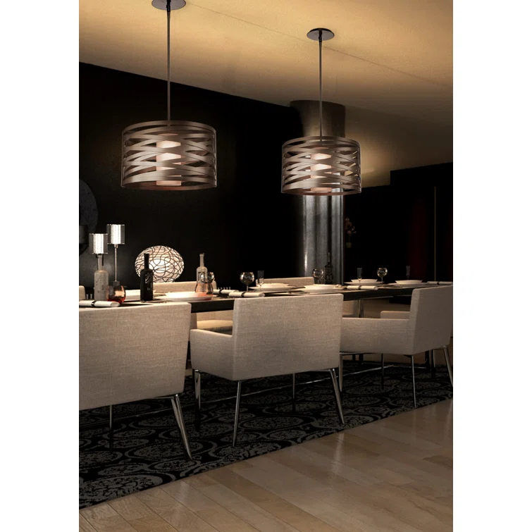 Tempest Exposed Bulb Drum Chandelier