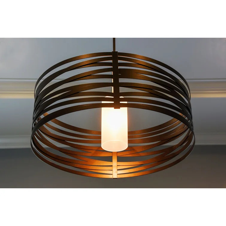 Tempest Exposed Bulb Drum Chandelier