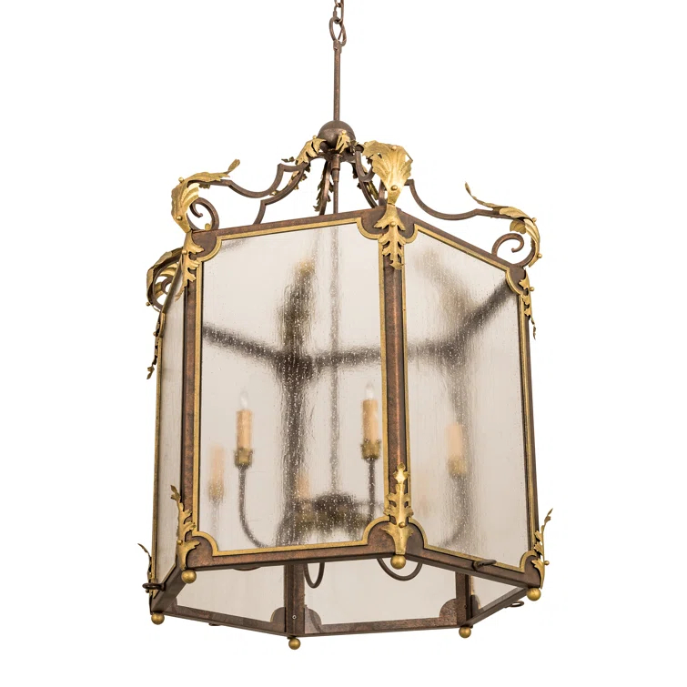 Meyda Lighting 6 - Light Dimmable Lantern Geometric Chandelier