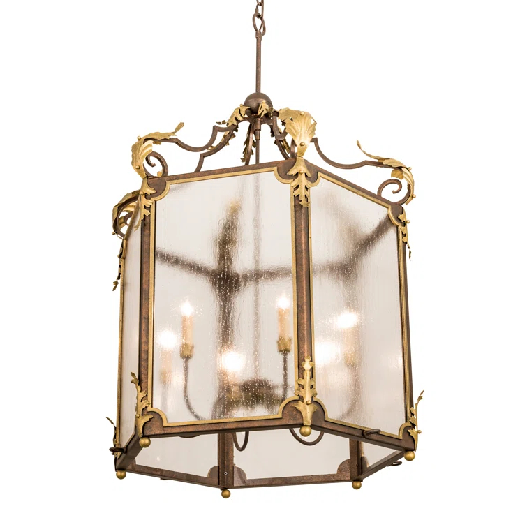 Meyda Lighting 6 - Light Dimmable Lantern Geometric Chandelier