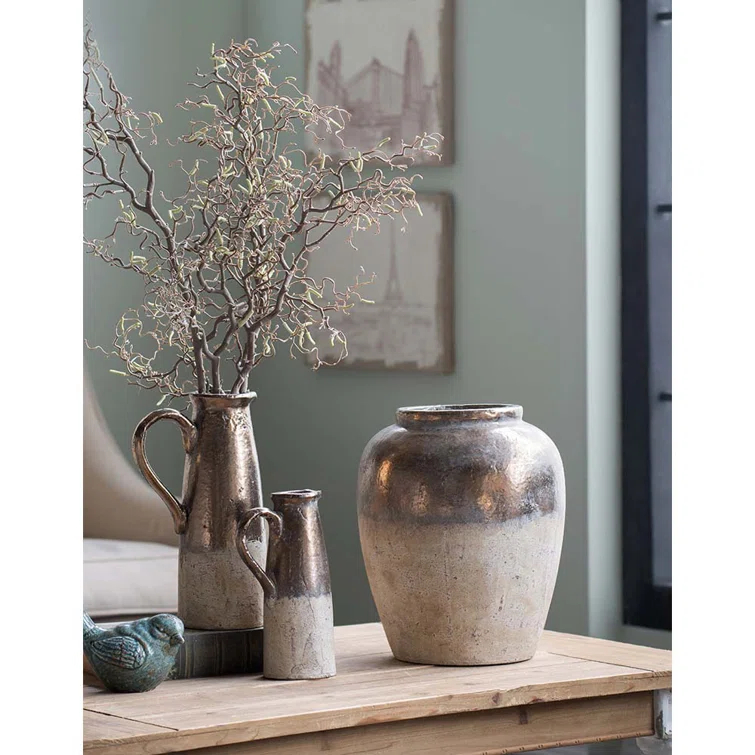 Libra 15.8'' Handmade Terracotta Table Vase