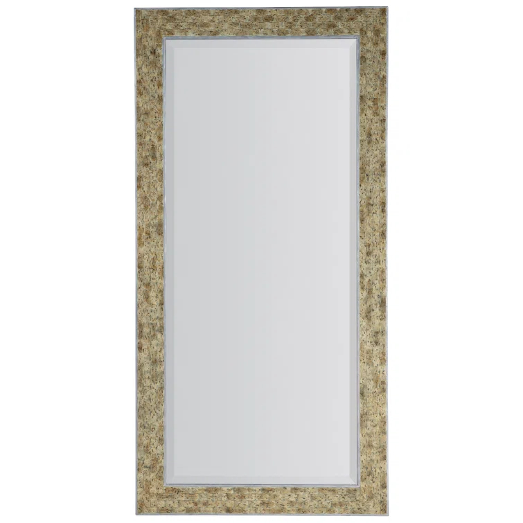 Transitional Full-Length Rectangular Wood & Silver Mirror 42x84