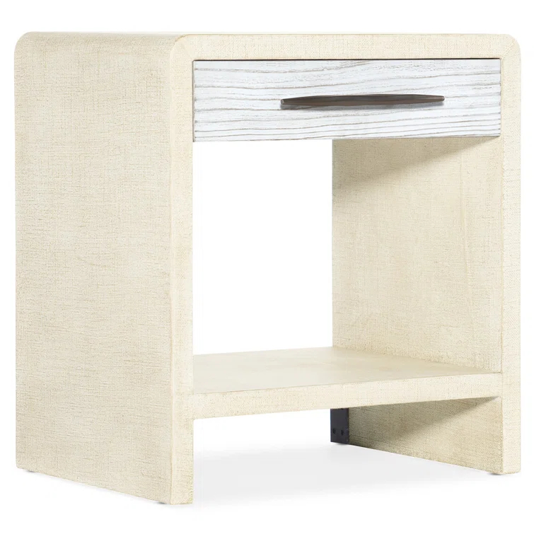 Cascade 1 - Drawer Nightstand in White/Cream/Beige