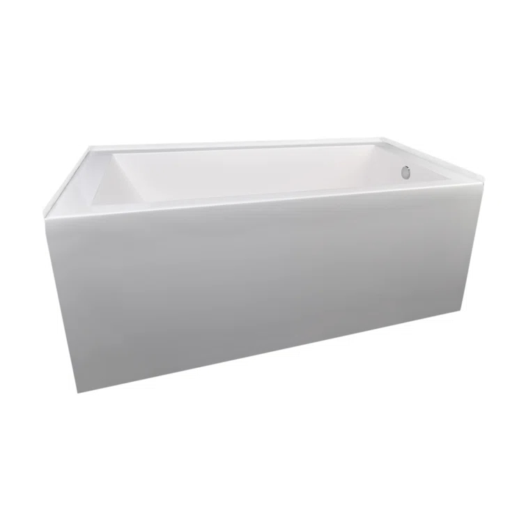 Hydro Systems Designer Sydney 60" x 30" Alcove Soaking Acrylic Bathtub SYD6030ATO-WHI-RH
