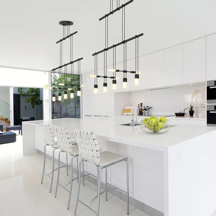 Suspenders 5 - Light Satin Black LED Unique/Statement Pendant