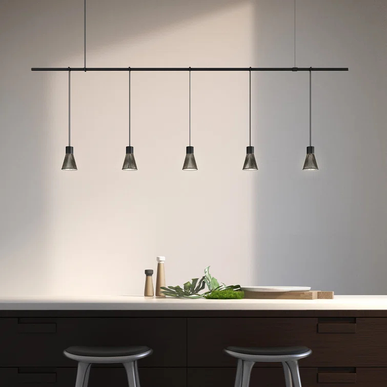 Suspenders® 5 - Light Satin Black LED Kitchen Island Pendant