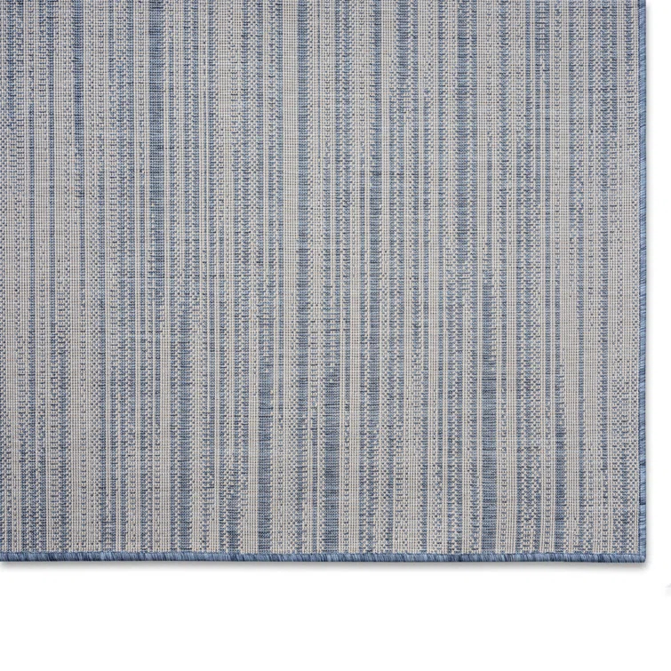 Nicole Miller Abstract Blue Indoor / Outdoor Area Rug