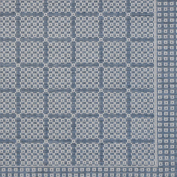 Nicole Miller New York Patio Country Luna Geometric Indoor/Outdoor Area Rug, Blue/Gray