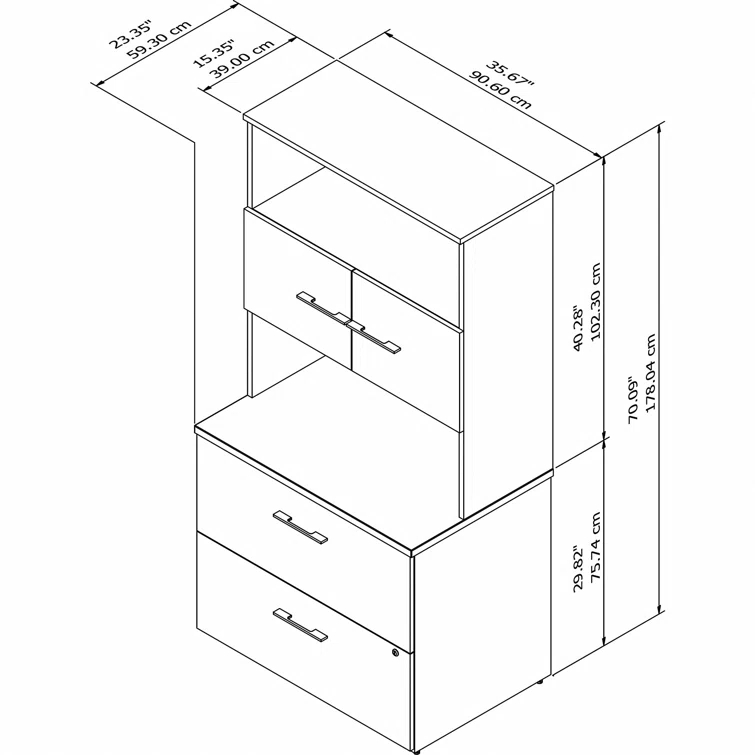 Office 500 Collection 2-Drawer Lateral Filing Cabinet
