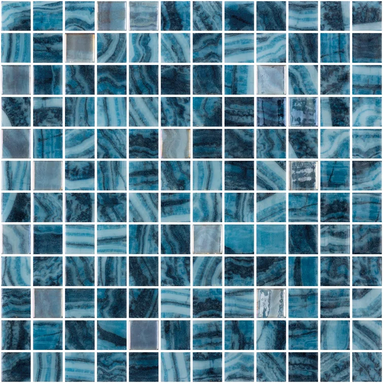 Rapids 1" x 1" Glass Grid Mosaic Wall & Floor Tile