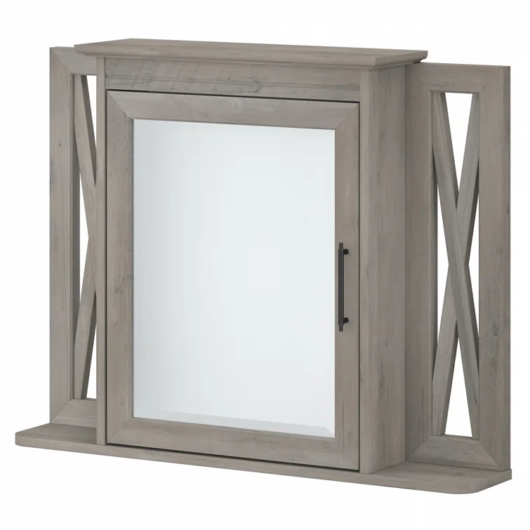 32''W Surface Framed Medicine Cabinet with Mirror