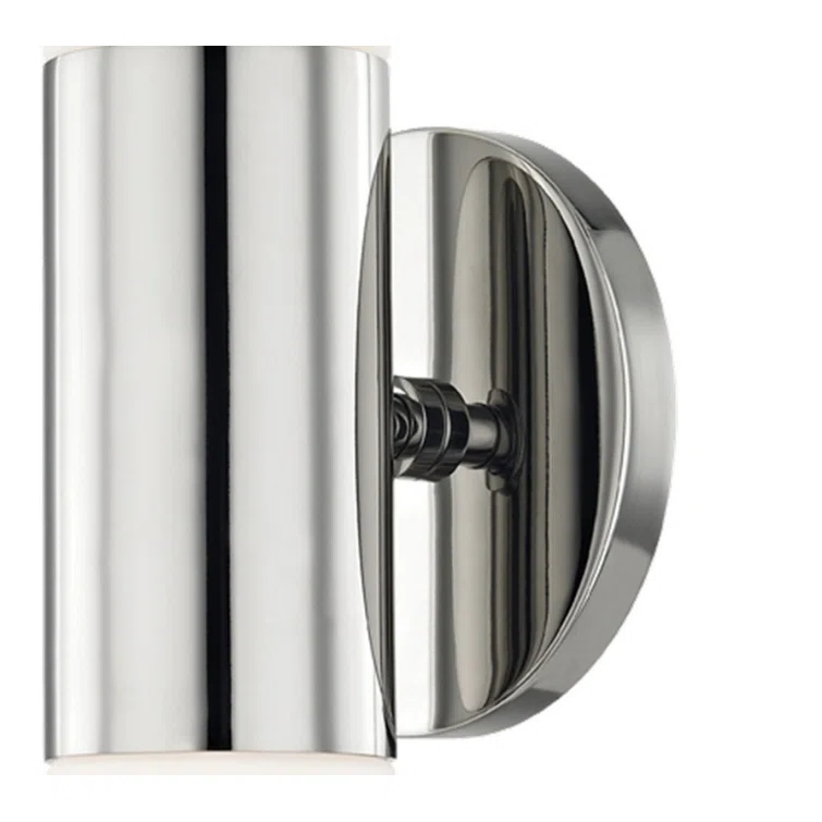 Lola Sleek Polished Nickel 2-Light Wall Sconce with Opal Matte Glass