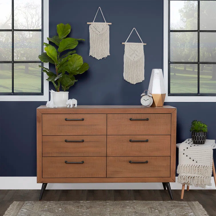 Stilnovo Solid Wood 18'' W 6 - Drawer Dresser