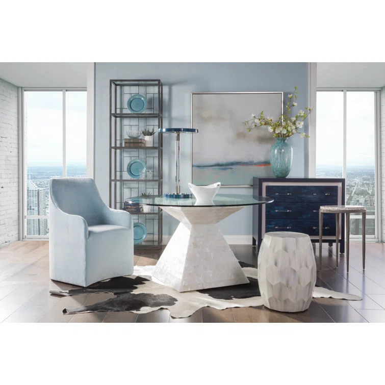 Artistica Home Signature Designs Bello Faceted Drum Table