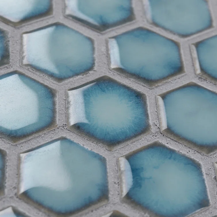 Hudson 1" Hex 11-7/8 " x 13-1/4 " Porcelain Mosaic Floor and Wall Tile