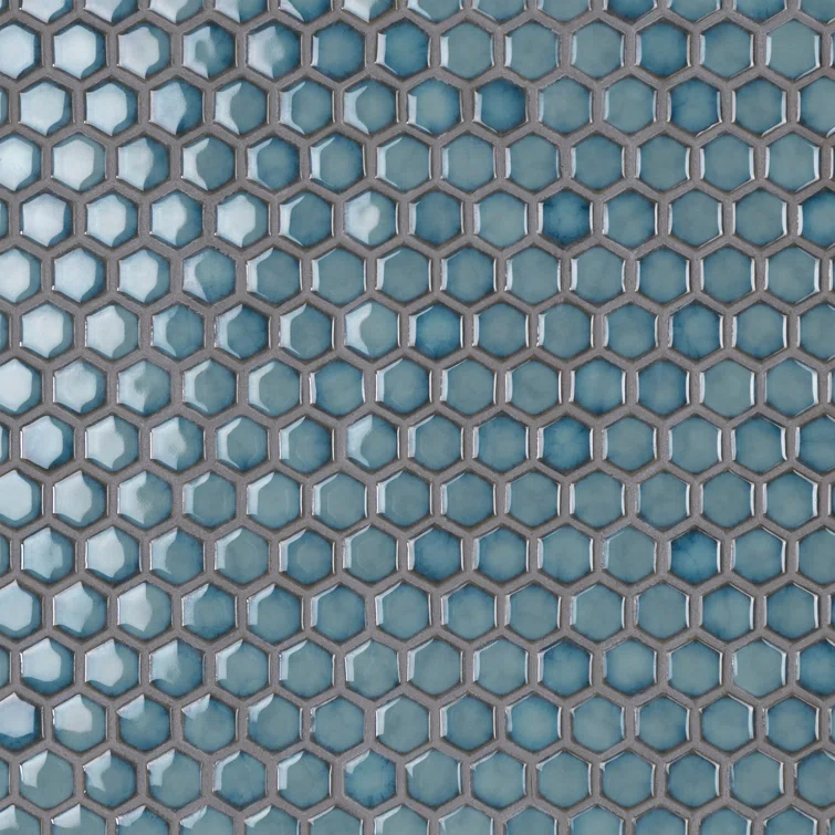 Hudson 1" Hex 11-7/8 " x 13-1/4 " Porcelain Mosaic Floor and Wall Tile