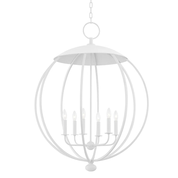 Wesley 6 - Light Dimmable Globe Chandelier