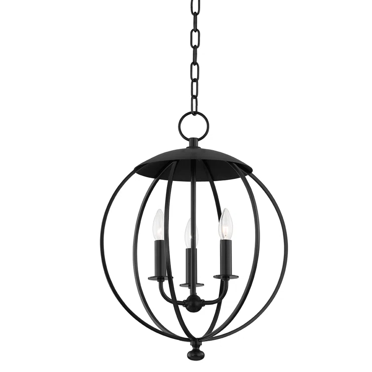 Wesley 3 - Light Dimmable Globe Chandelier